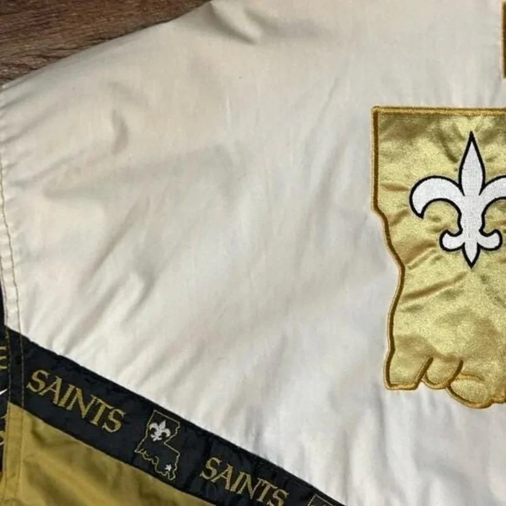 Pro Player New Orleans Saints Jacket L Black Gold‎ Vintage Puffer Coat